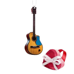 Acrylic creative fashion guitar car hanging ornament rearview mirror backpack pendant.