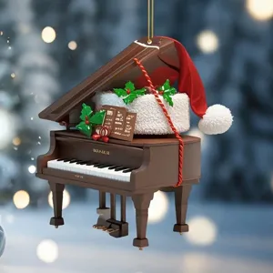 Ornement suspendu de grand piano de Noël pendentif de fête de vacances décoration
