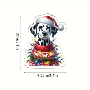 Natale dalmata acrilico portachiavi simpatico cane zaino auto appendiabiti decorazione regalo