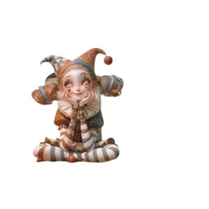Cute clown girl acrylic keychain pendant, double sided printed car rearview mirror ornament.