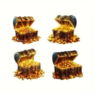 Acrylic treasure chest 2D pendant car rearview mirror decoration backpack ornament