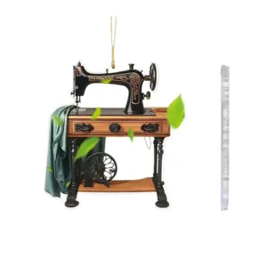 2D acrylique vintage machine a coudre pendule auto mignon decoration interieure cadeau