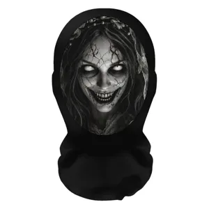 Maschera facciale passamontagna stampato sposa fantasma spaventosa per festa di Halloween