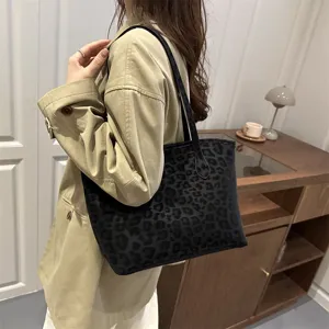 Damen Leopardenmuster Shopper Tasche grosse Kapazitat Schultertasche fur Alltag Pendeln
