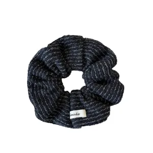 Gebreide haarelastiekje voor vrouwen, zachte zwarte haarelastiek paardenstaart accessoire.