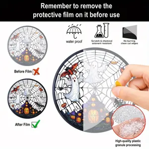 Halloween acrylic ghost suncatcher window hanging decor waterproof durable party ornament