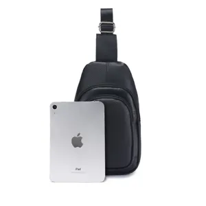 Men genuine leather chest bag top layer cowhide retro casual single shoulder crossbody bag