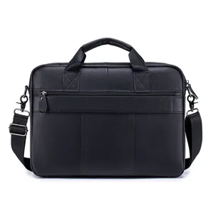 Borsa da lavoro da uomo in pelle, grande borsa per laptop, borsa a tracolla casual.