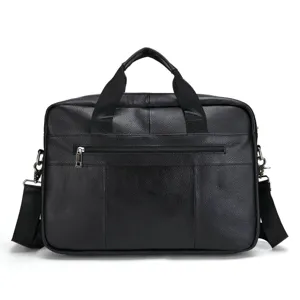 Borsa da lavoro uomo in vera pelle nera ventiquattrore 14 pollici borsa per pc