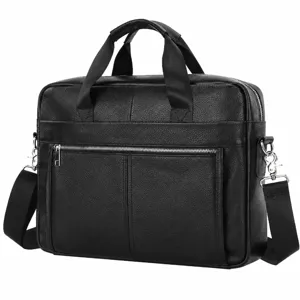 Men Genuine Leather Briefcase Business Travel Laptop Bag Handbag Messenger Shoulder Bag For Office Commute