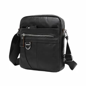 Men's Genuine Leather Shoulder Bag Vintage Top Layer Cowhide Crossbody Messenger Bag Business Casual Small Tote Bag