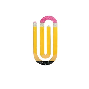 Creative pencil shaped acrylic paperclip, cute stationery and bookmark for office and school use.