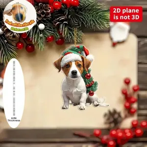 Χριστουγεννιάτικο στολίδι Jack Russell Terrier ακρυλικό επίπεδο δώρο χριστουγέννων