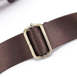 Men's business bag replacement adjustable brown shoulder strap durable metal buckle accessory
