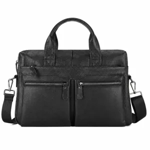 Herren Top Schicht Rindsleder Aktentasche Business Laptop Tasche Grosse Kapazität Professionelle Pendler Handtasche