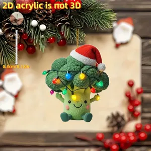 2D akryliko diakosmitiko brokolo gia hristougenniatiko dentro kai kathrefti aytokinitou.