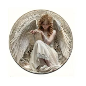 Vintage round angel door sign home wall hanging decor vintage saint art ornaments