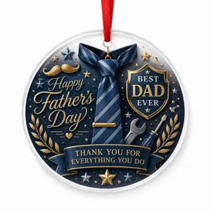 Father's Day acrylic hanging ornament car pendant, best dad ever gift home decoration