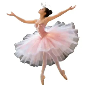 Mignon pendentif de sac de voiture de fille de danseuse de ballet acrylique rose