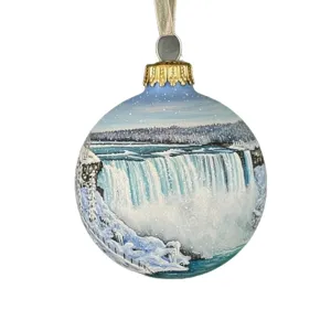 Vintage winter waterfall Christmas tree hanging bauble ornament festive holiday decor piece
