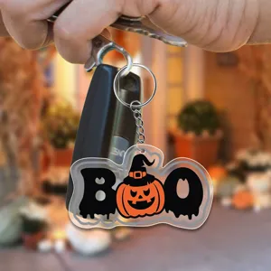 Halloween pumpkin acrylic keychain pendant for car interior decor backpack hanging ornament