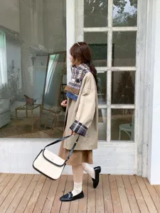 Fair Isle knit scarf women autumn winter cozy stylish retro patterned neck warmer