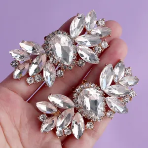 Crystal rhinestone shoe clips luxury wedding bridal shoe charms sparkling shoe decorative buckles