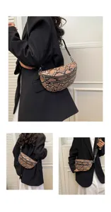 Vintage snake print chest bag for women, stylish leather shoulder crossbody bag, casual.