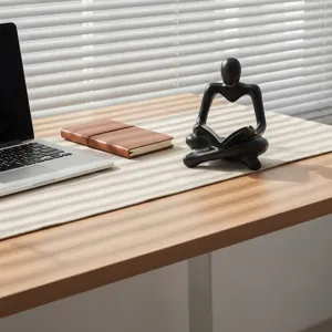 Abstract thinker reading resin figurine sculpture, modern minimalist desktop home decor ornament.