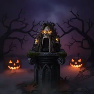 Halloween solar skull light resin decoration spooky graveyard glowing ornament for outdoor use