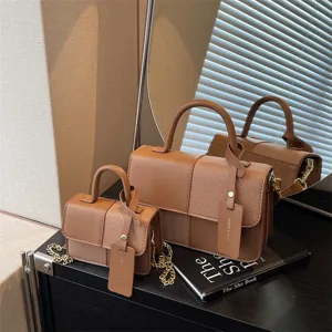 Retro Contrast Color Patchwork Crossbody Bag For Women PU Leather Chic Commuter Shoulder Bag Fashion Handbag Purse