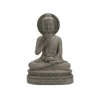 Zen resin Buddha statue sculpture for home living room entryway meditation decor ornament