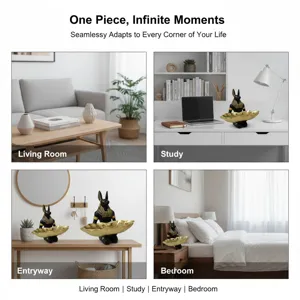 Egyptian Anubis dog god resin tray desktop storage ornament for living room study entryway bedroom