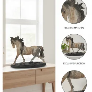 Resin horse figurine luxury desktop decor home office ornament statue sculpture