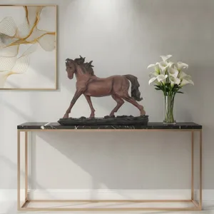 Resin horse statue home decor luxury sculpture for office desk entryway tabletop decor.