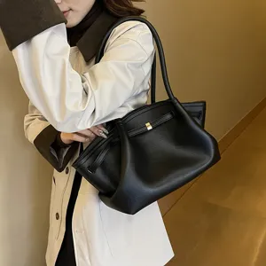 Γυναικεία Vintage Μεγάλης Χωρητικότητας Τσάντα Shopper Δερμάτινη Ώμου Φθινόπωρο Χειμώνας