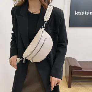 Sac de poitrine dumpling mode femme avec sangle large rétro sac bandoulière vue principale