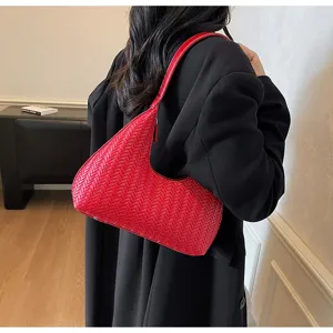 Sac hobo tressé français pour femmes mode rétro sac bandoulière croissant chic