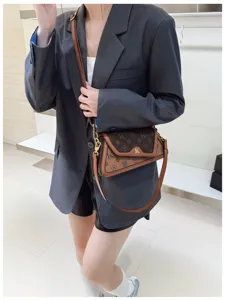 Women fashion monogram underarm shoulder crossbody bag trendy colorblock stylish handbag