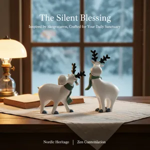 Christmas reindeer figurine resin pair ornaments holiday home desktop decoration gift.