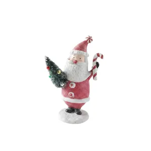 Resin Christmas Santa Claus Figurine Holiday Desktop Ornament Festive Home Decor Gift