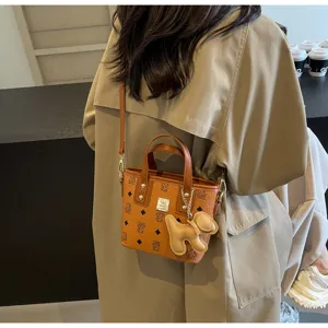 Korean style printed bucket bag women summer new versatile single shoulder crossbody handbag