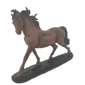Resin running horse figurine home decor desk ornament modern luxury style collectible sculpture