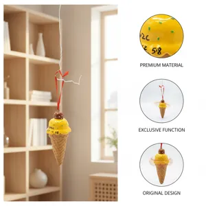Resin mango ice cream cone Christmas tree hanging ornament pendant festive decor cute design