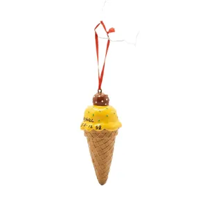 Mango ice cream cone Christmas tree hanging ornament resin micro sculpture decoration