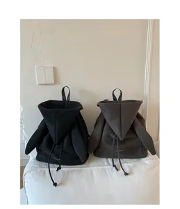 Sac à dos rétro mignon oreilles de lapin minimaliste cordon grande capacité sac décontracté.