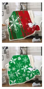 Couverture de canapé en peluche épaisse de Noël jeté douillet et chaud pour décoration d'hiver