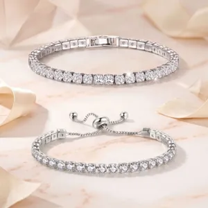 Magnifique bracelet tennis en zircon étincelant cristal bijou élégant pour cadeau femme