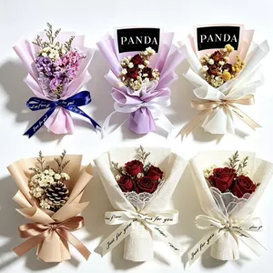 Mini Getrocknete Blumen Strauß Handgemachte Getrocknete Blume Pflanze Kleine Blumenstrauß Für Hochzeit Party Geschenk Heimdekoration