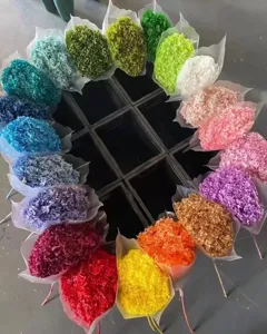 Preserved hydrangea single stem handmade DIY floral material bouquet home decoration colorful